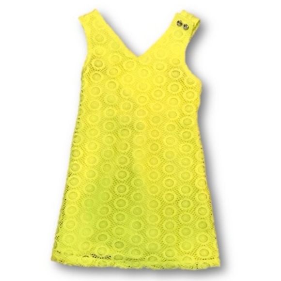 Yellow Eyelet Lace Sun Dress Genuine Kids - Picture 2 of 8